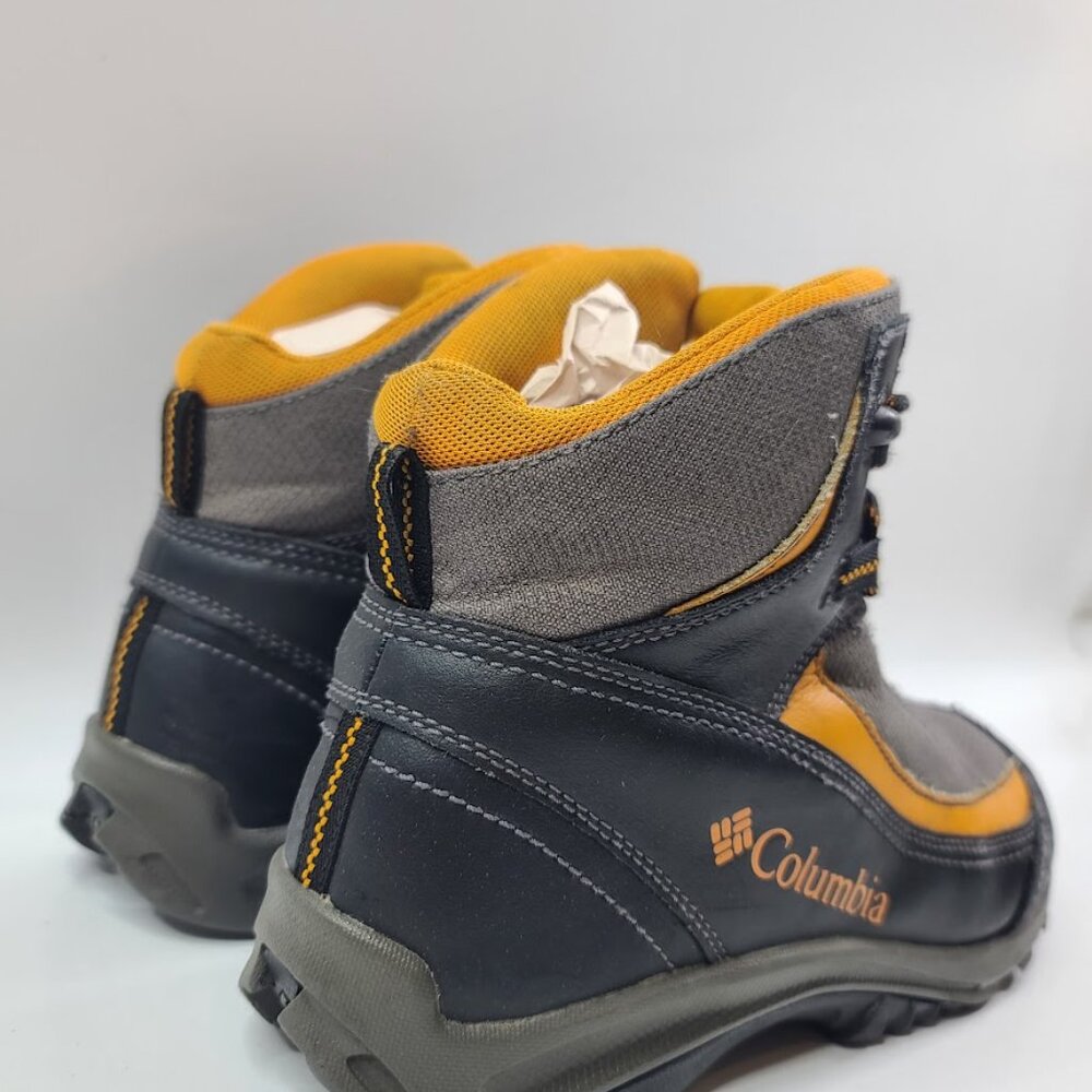 Columbia Boy's Black Yellow Winter Trek BY1270-010 Casual Snow Boots Size 4 - Picture 4 of 7